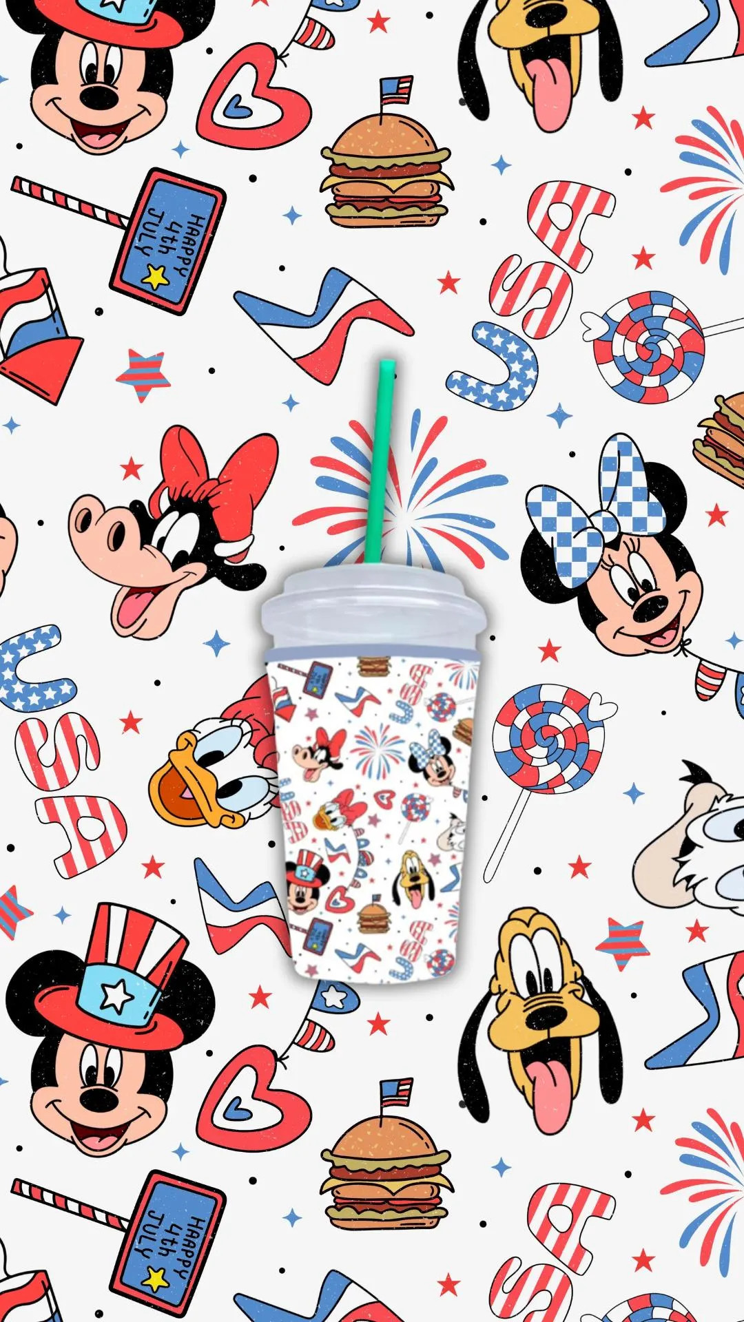 Magical Fourth Coffee Cup Sleeve | Iced Coffee Cup Coozie - Etsy | Etsy (US)