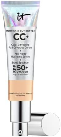 IT Cosmetics Your Skin But Better CC+ Cream, Medium (W) - Color Correcting Cream, Full-Coverage F... | Amazon (US)