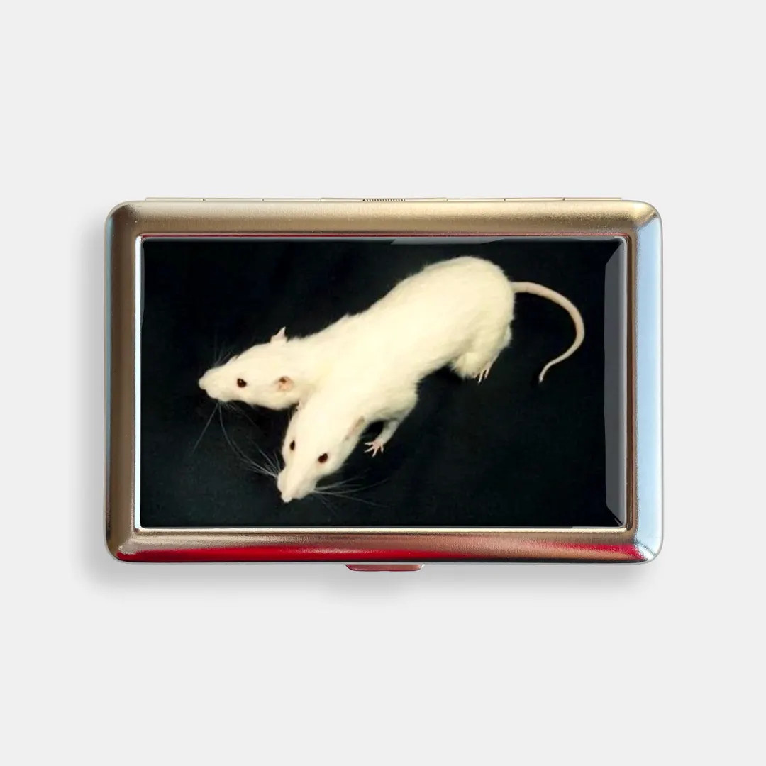 Two Headed Rat Cigarette Case Zigarettenetui Wallet Vintage Metal Joint Holder | Etsy (US)