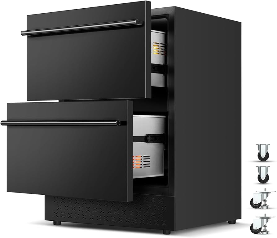 Tylza Under Counter Drawer Fridge 24 Inch, Built-in/Freestanding Beverage Refrigerator for Home a... | Amazon (US)