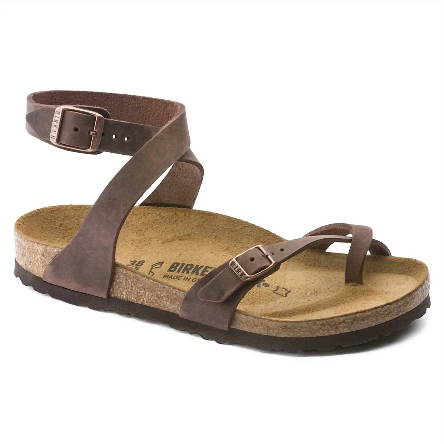 Women's Yara Oiled Leather Sandal In Habana | Shop Simon