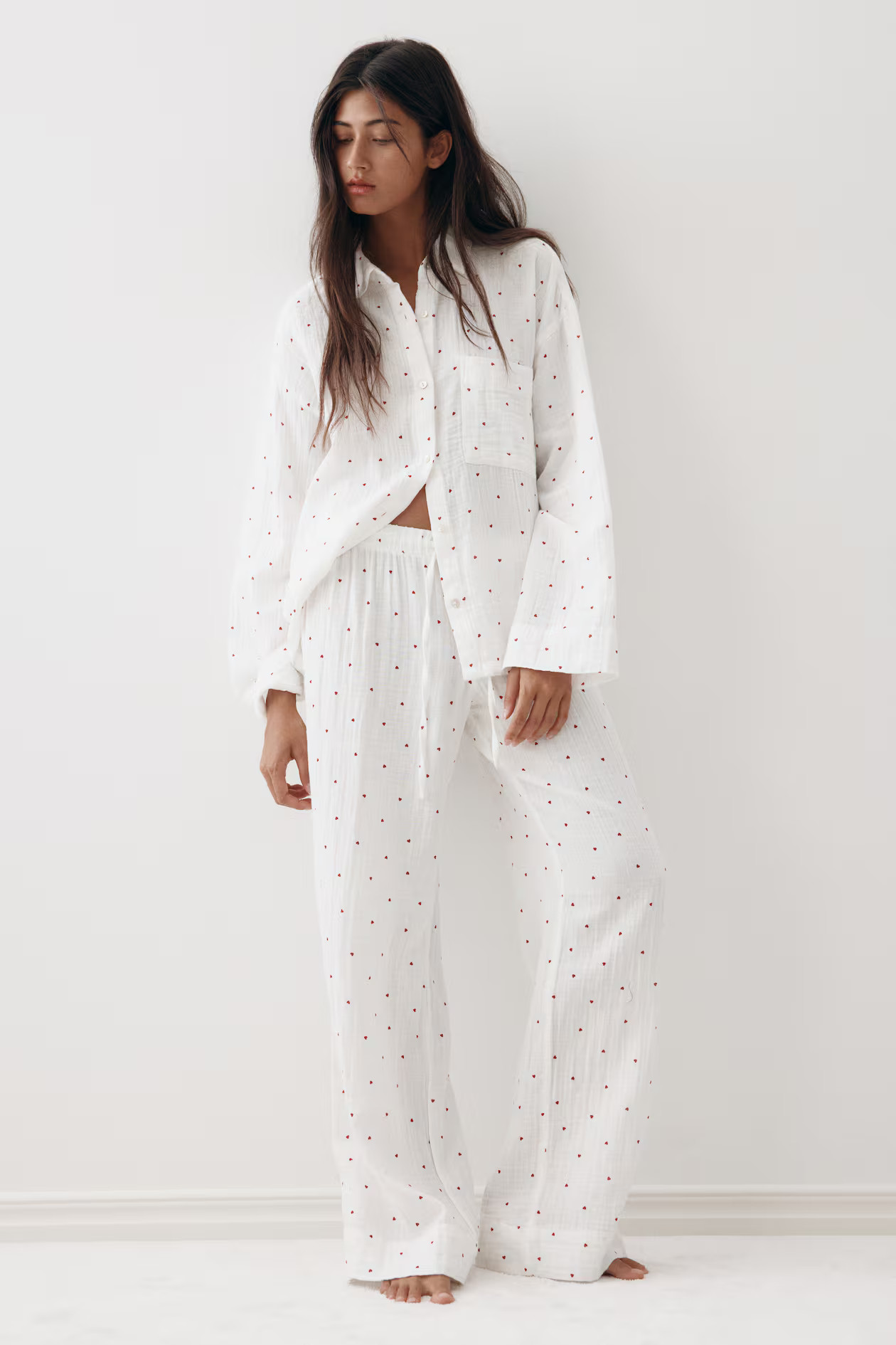 Cotton muslin pyjamas | H&M (UK, MY, IN, SG, PH, TW, HK)