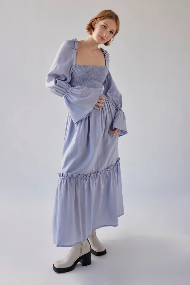 OhSevenDays Bailey Long Sleeve Maxi Dress | Urban Outfitters (US and RoW)
