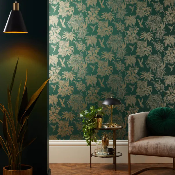 Amazonia Emerald Wallpaper | Dunelm (migrated)