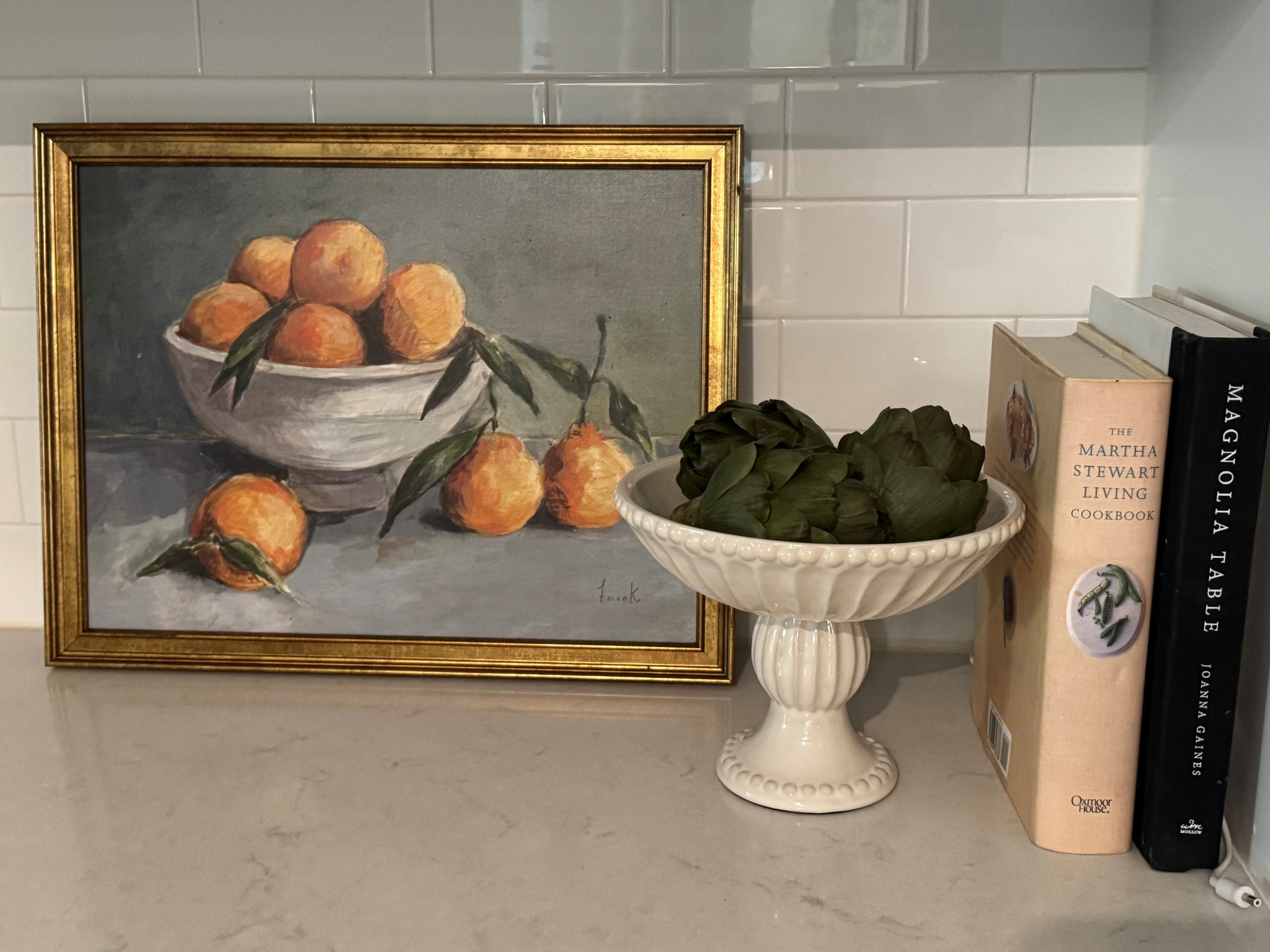 I love the brightness of this picture from @Target. There’s something cheery about oranges 🍊. This white pedestal bowl is a new addition too and completes the space perfectly  

#LTKSeasonal #LTKHome #LTKSpringSale