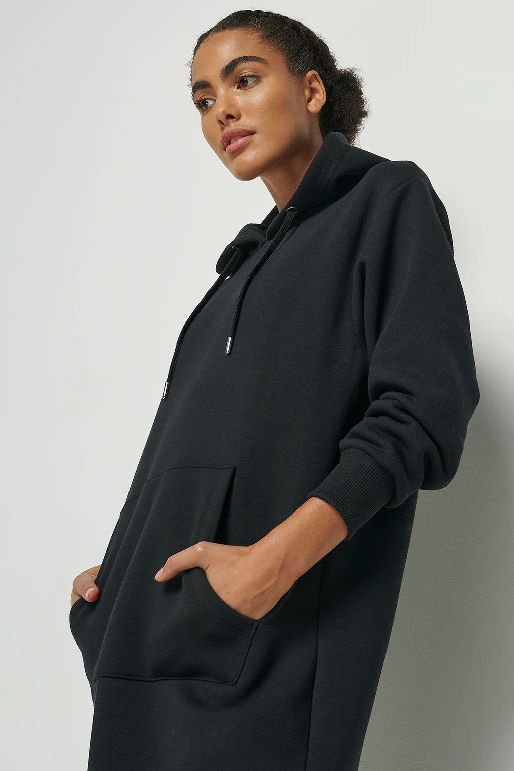 100% Recycled Hoodie Midi Dress | nu-in Nordics