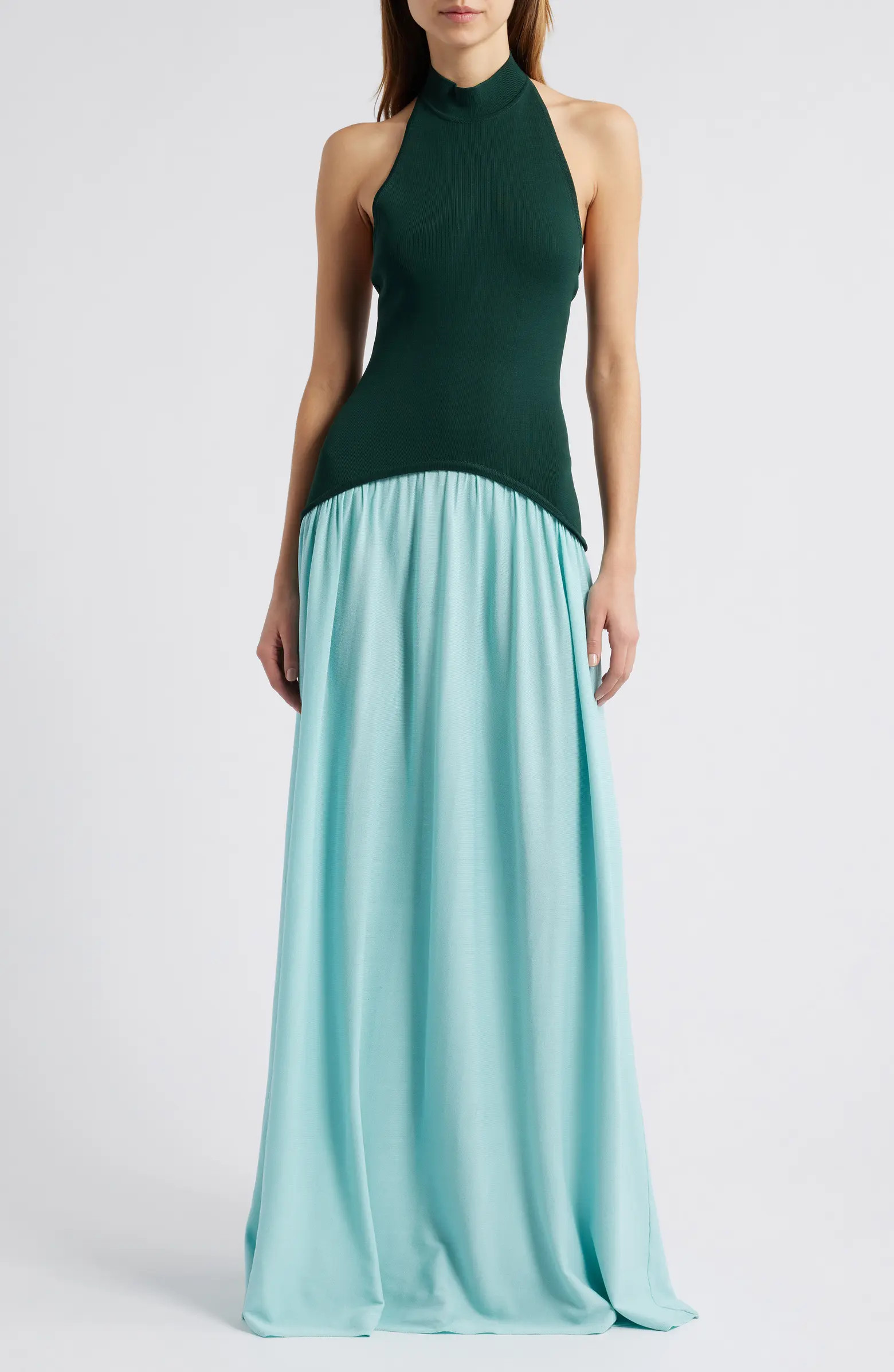 Solid & Striped Soglio Colorblock Halter Maxi Dress | Nordstrom | Nordstrom
