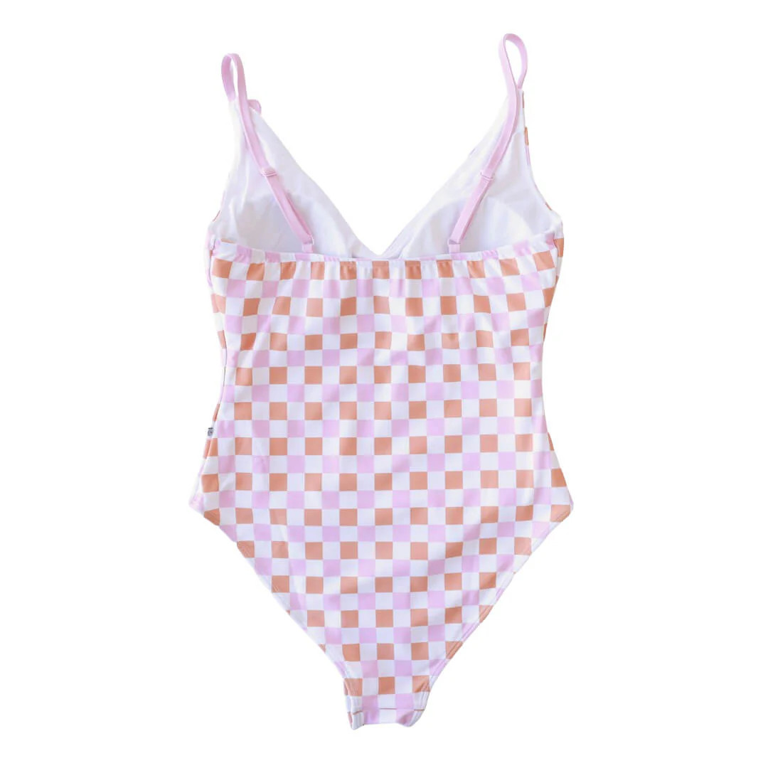 Women's Ruffled One-Piece Swimsuit | Check Me Out | Caden Lane