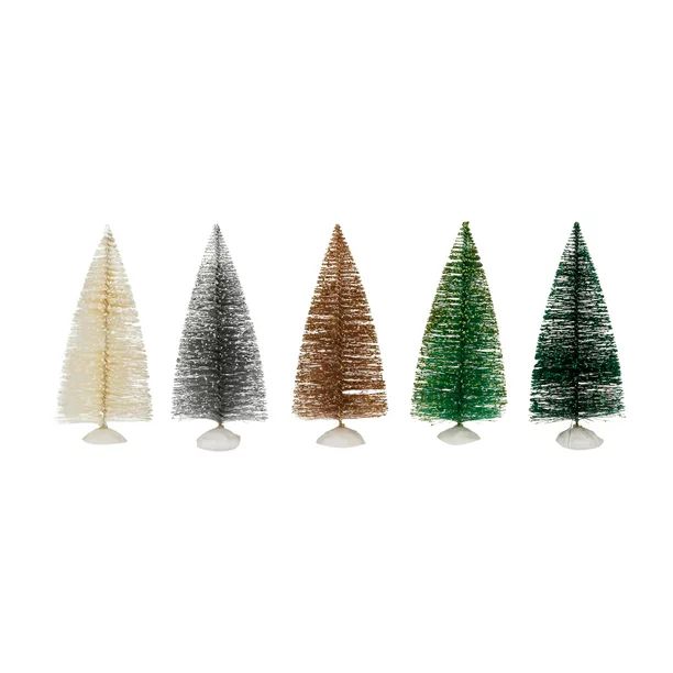 Holiday Time Christmas Village Multicolor Tree Set, 10 Count: - Walmart.com | Walmart (US)