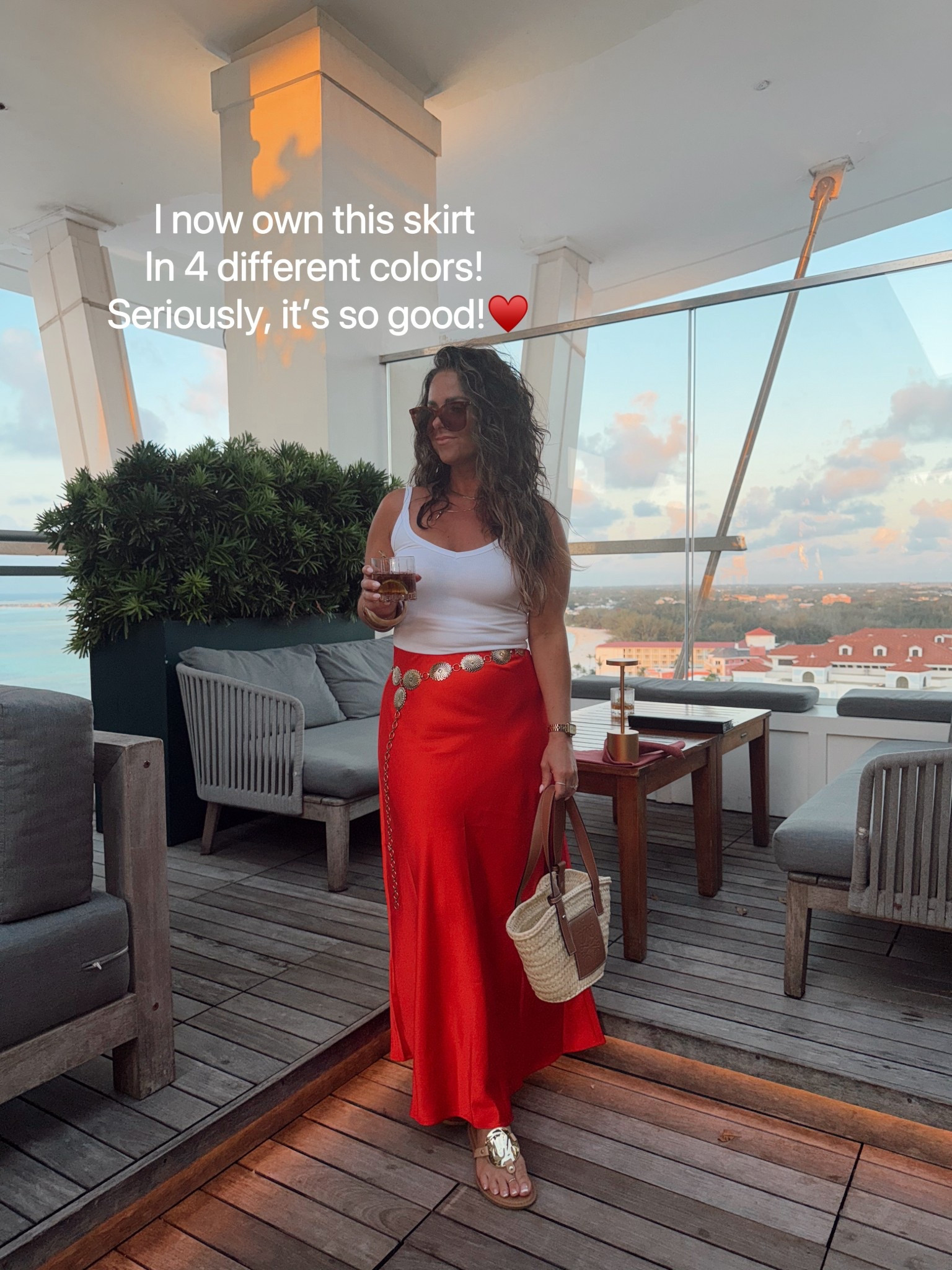 Favorite silky skirt 
So breezy and comfortable 