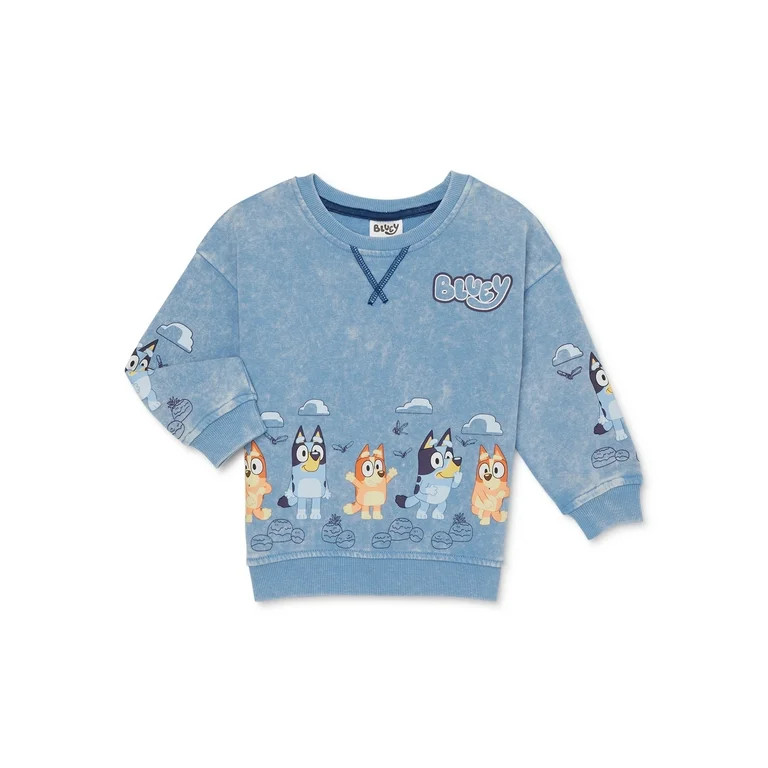 Bluey Toddler Boys Pullover Sweatshirt with Long Sleeves, Sizes 2T-5T | Walmart (US)