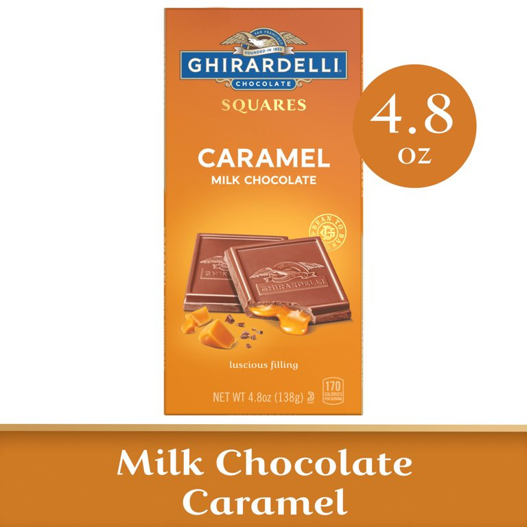 GHIRARDELLI Caramel Milk Chocolate Candy SQUARES Bar, 4.8 oz Bar | Walmart (US)