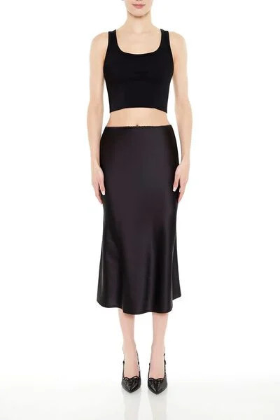 Satin Midi Slip Skirt | Forever 21