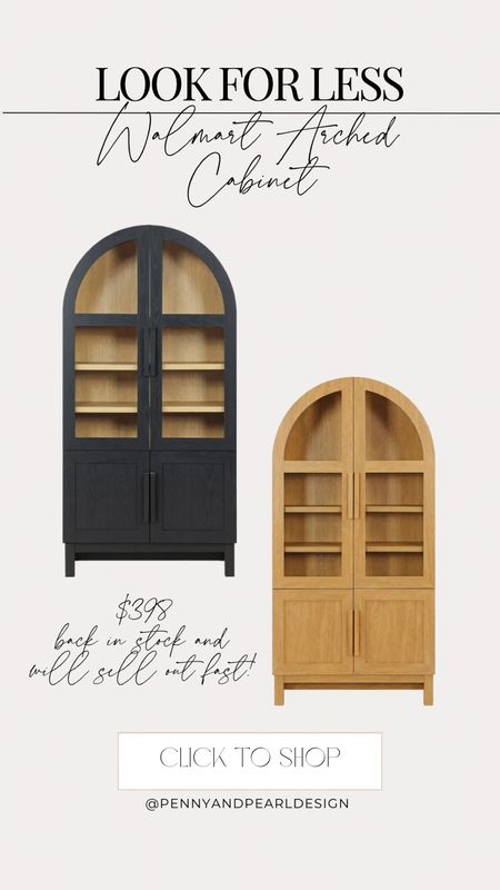 The viral arched cabinet with glass door front from Walmart is back in stock and will sell out fast (like probably today fast)! It comes in black with an oak backing and light honey. Both are a great dupe for the Urban Outfitters Mason cabinet or Anthropologie Fern cabinet.

Shop the look and follow @pennyandpearldesign for more home style ✨

 

#LTKstyletip #LTKsalealert #LTKhome
