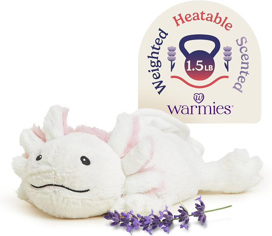 warmies Microwavable & Weighted Stuffed Animals, Axolotl - Heated Stuffed Animal Plushie for Warm... | Amazon (US)