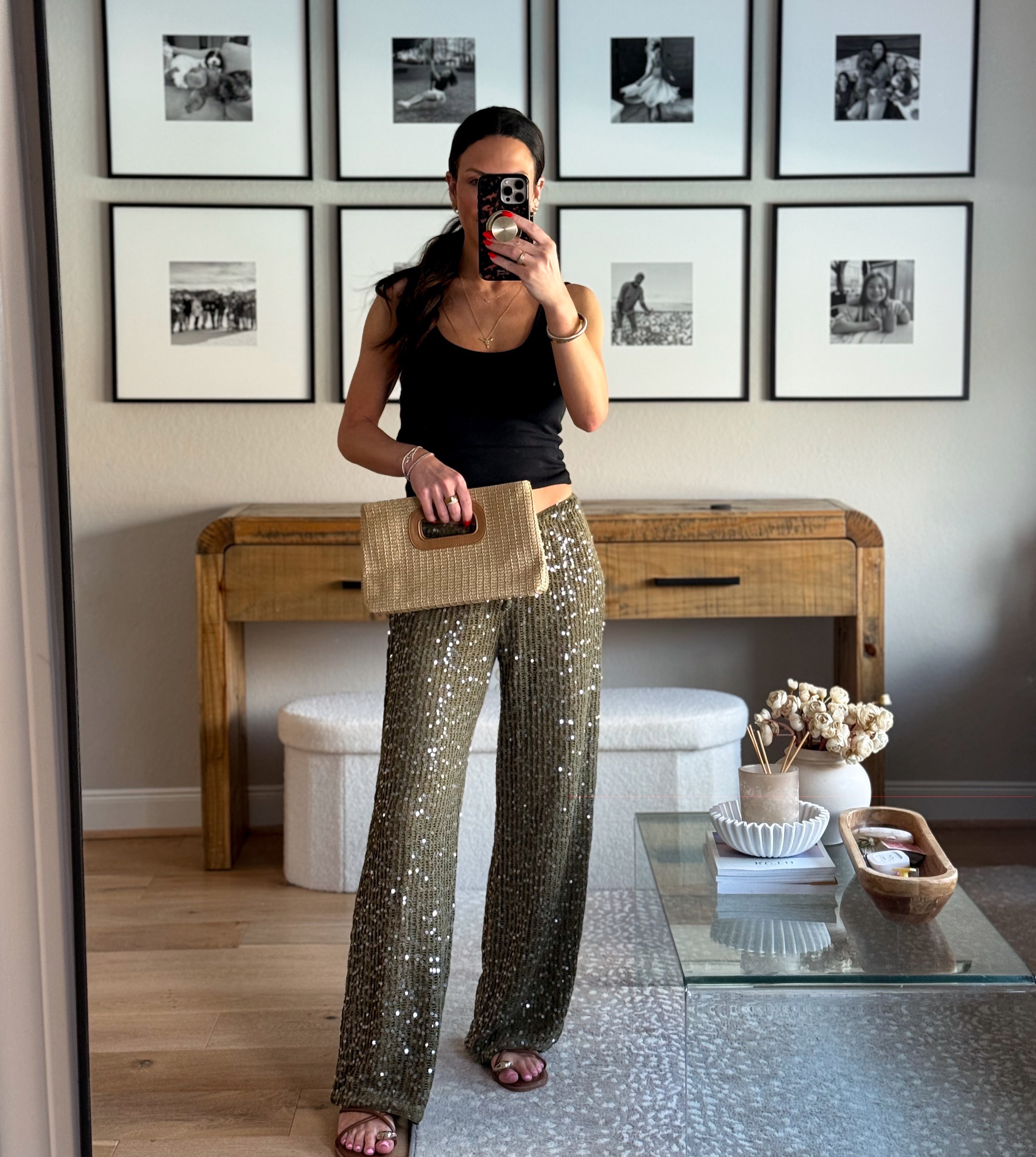
Beach Vacation Outfit / Resort Wear 2026. 
I’m 5’6” 1/2 - 130lbs - 32C/D
Wearing Small in Pants.
.
Love these sequins pants!  Quality is amazing and they are lined so no itching from the sequins. 

 #LTKSpringSale #LTKootd #LTKSeasonal
