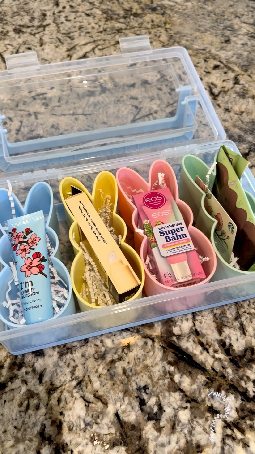 If you’re looking for a cute Easter gift idea, this one is so easy to put together. 🐰
I used a small organizer and filled these bunny containers with little goodies from @Target like lip balm, hand cream, treats, and a gift card.
This would make the perfect Easter gift for a teacher, mom, mother-in-law, or friend. Simple, thoughtful, and so cute for spring.

#LTKSpringSale #LTKselfcare #LTKSeasonal