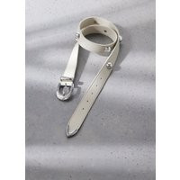 White Statement Leather Belt | Mint Velvet