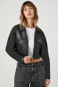 Faux Leather Cropped Jacket | Forever 21 (US)