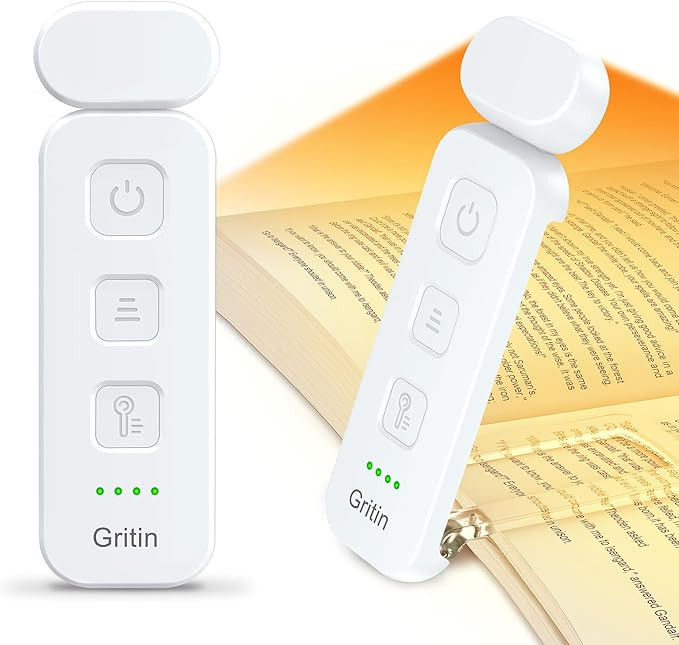 Gritin Reading Light, Rechargeable Book Light for Reading in Bed - Eye Caring 3 Color Temperature... | Amazon (US)
