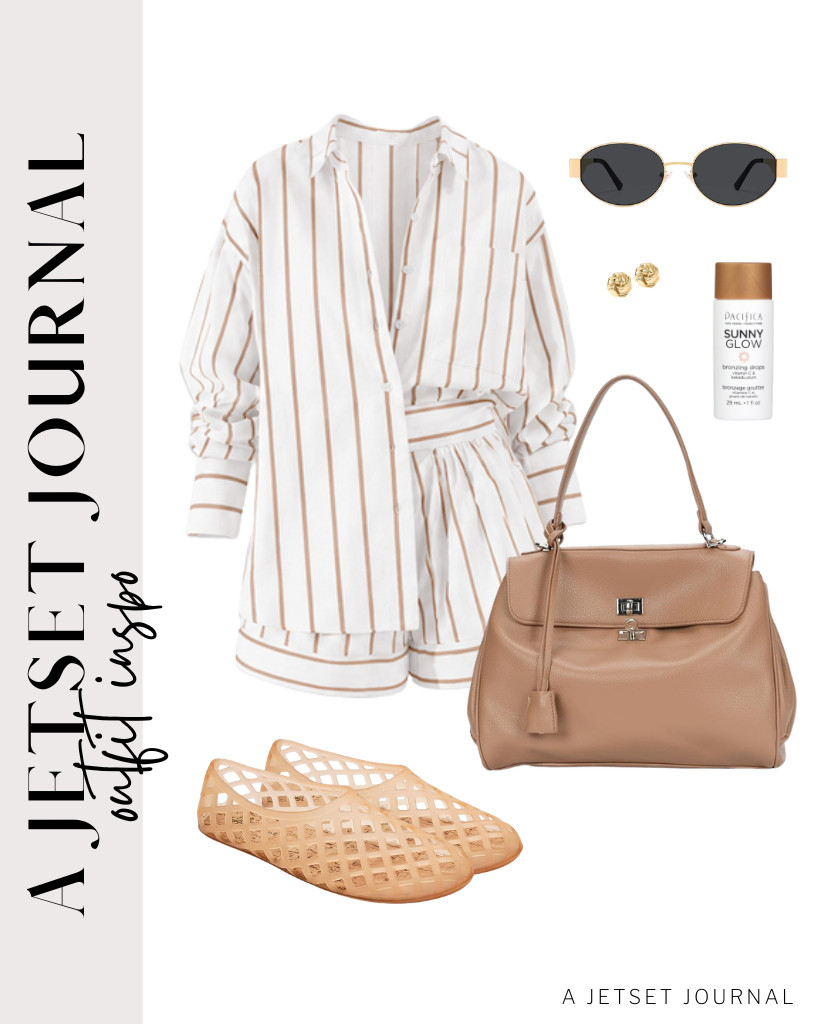 We love this Tankaneo two-piece outfit and Project Cloud jelly shoes combination. You can style this look with an ALEX&MIA handbag and SOJOS retro oval sunnies.

#LTKSeasonal #LTKSaleAlert #LTKTravel
 

 