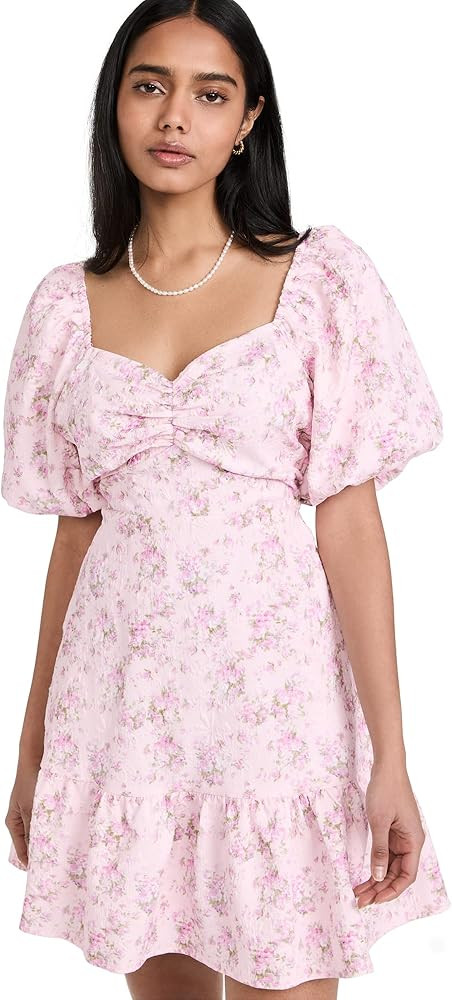 English Factory Women's Textured Floral Mini Dress | Amazon (US)