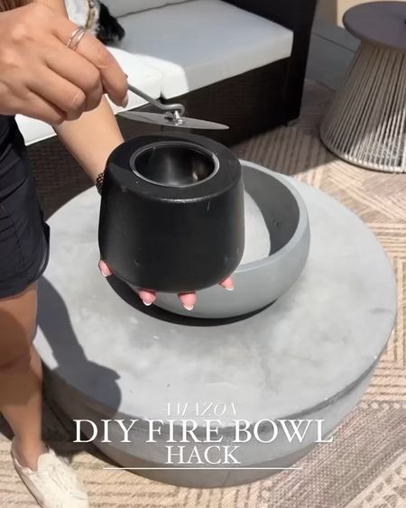 Happy Friday! Sharing this DIY fire bowl hack! Isn't it so cool? We used clean & odorless bio ethanol fuel. Safe and smokeless. I found all of these items from Amazon. 

#LTKhome