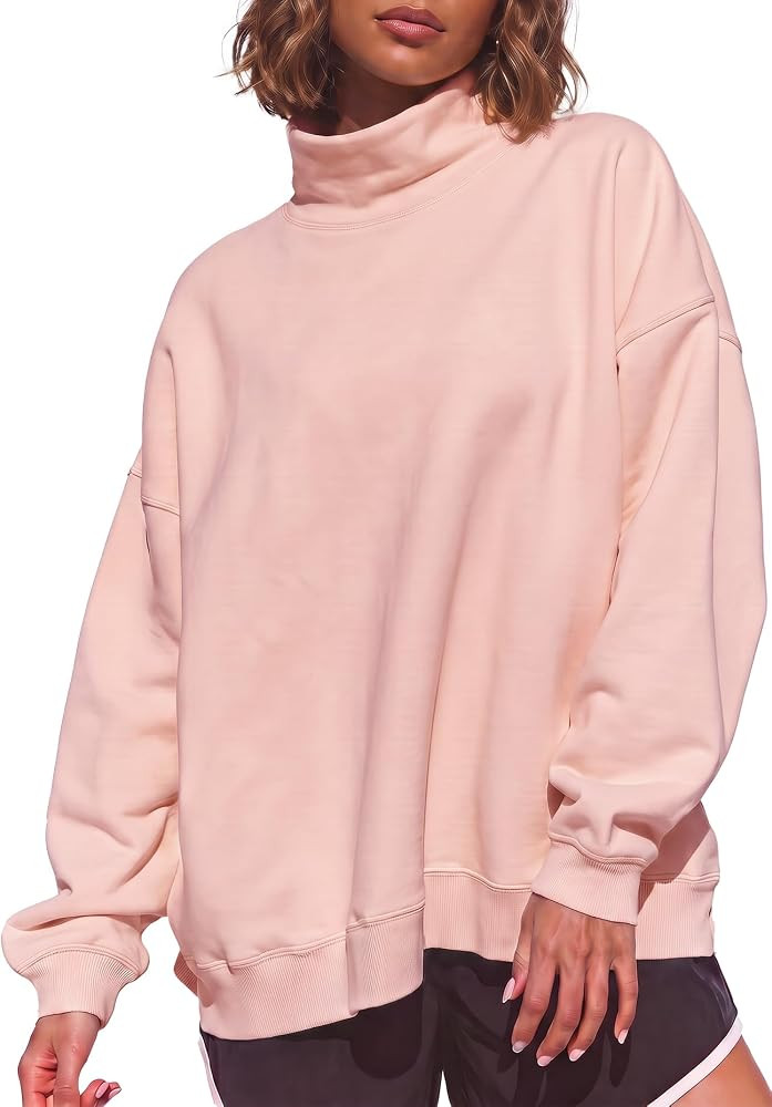 Jenkoon Womens Mock Neck Sweatshirt Fleece Lined Hoodies | Amazon (US)