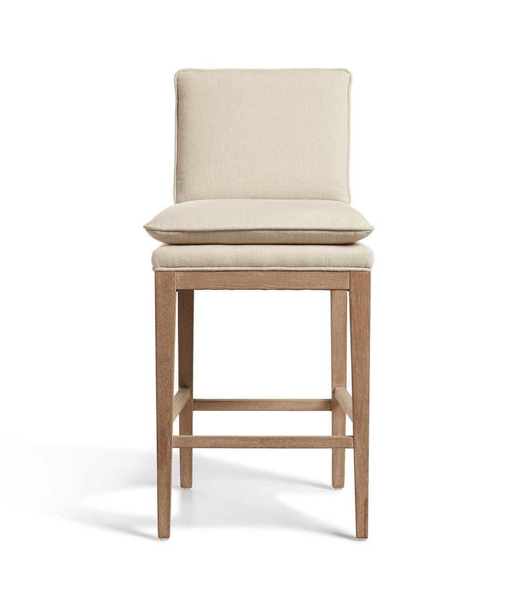 Vasa Linen Bar Stool - Natural | OKA US | OKA US