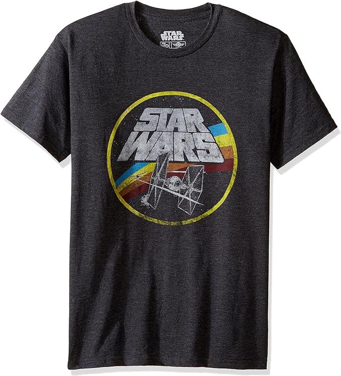 Star Wars Classic Logo and Tie Fighter Men's Short Sleeve T-Shirt | Amazon (US)