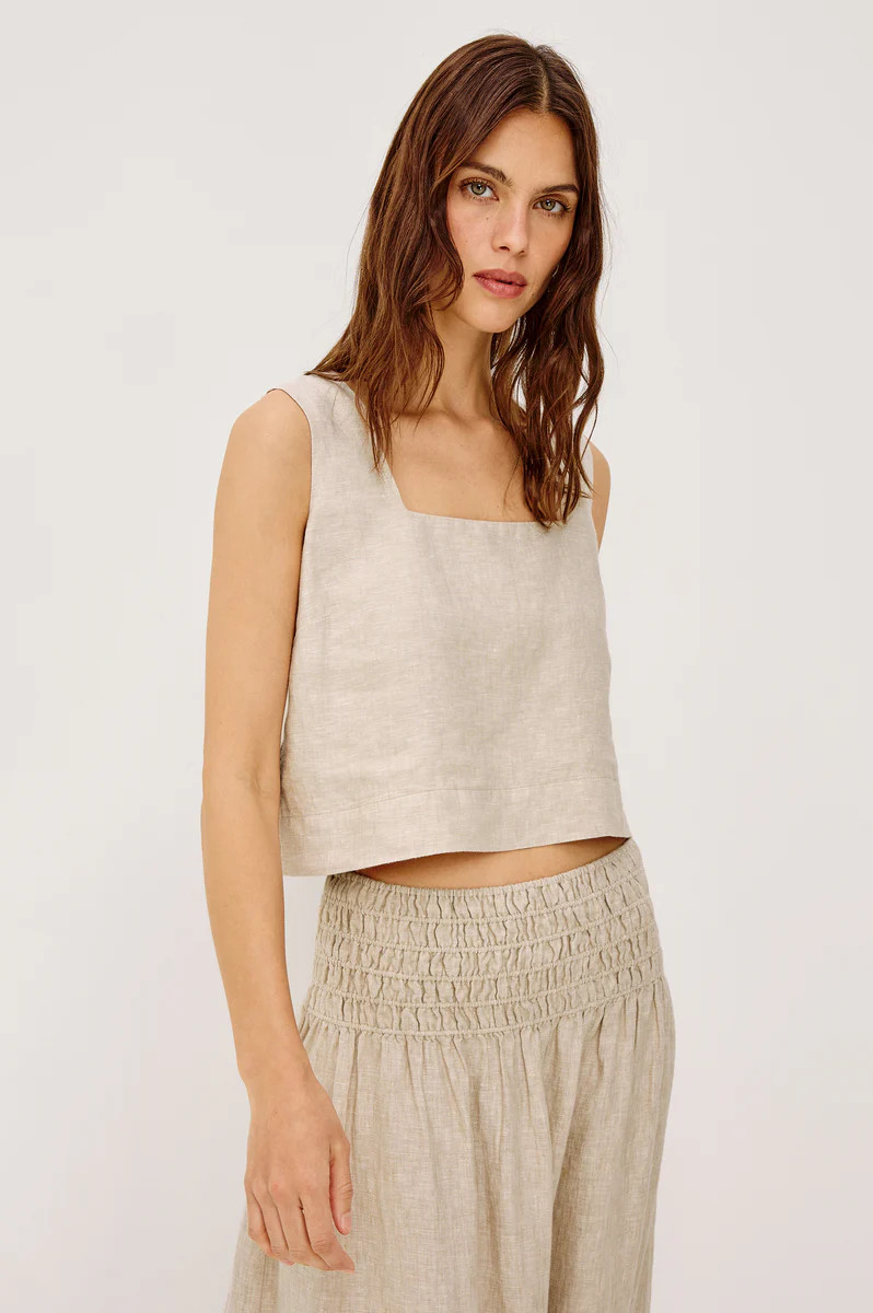 AKIRA TOP - HEATHERED FLAX | Rails