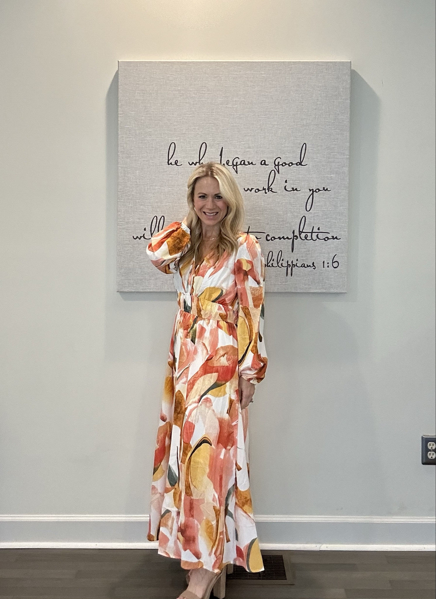 Easter Dresses! 👗 I love all the colors in this beautiful dress!  Gathers around the waist and is a great length. 

#LTKfindsunder50 #LTKbeauty #LTKSpringSale