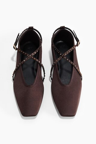 H & M - Square-toe ballet flats - Brown | H&M (US + CA)