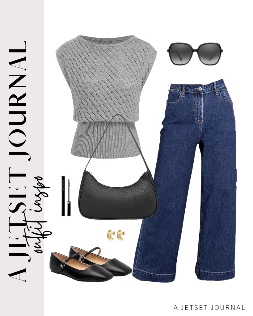 This combo of a gray CIDER boat-neck top and wide-leg jeans is another outfit that I styled. You can wear these Mary Jane flats and use a shoulder bag for this chic fit. This Lancome mascara is a top-seller and a great way to finish off the outfit.

#LTKSeasonal #LTKSaleAlert #LTKTravel
 

 