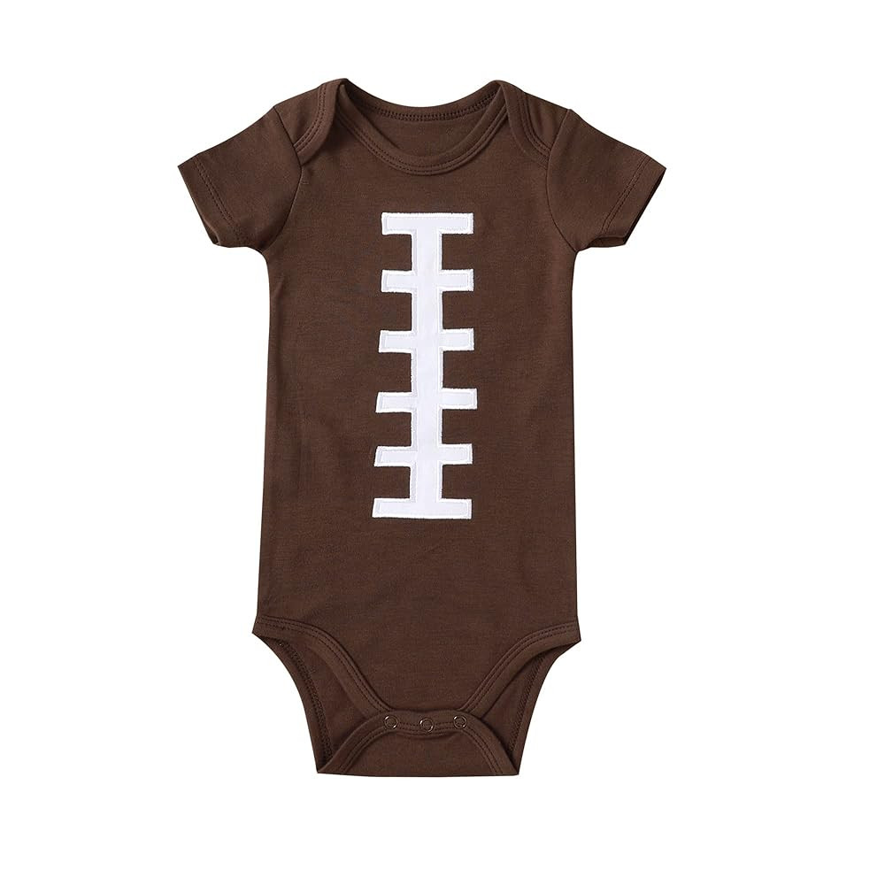 Chichoo Newborn Baby Football Baseball Soccer Sport Themed Jersey Outfit Infant Bodysuit Interloc... | Amazon (US)