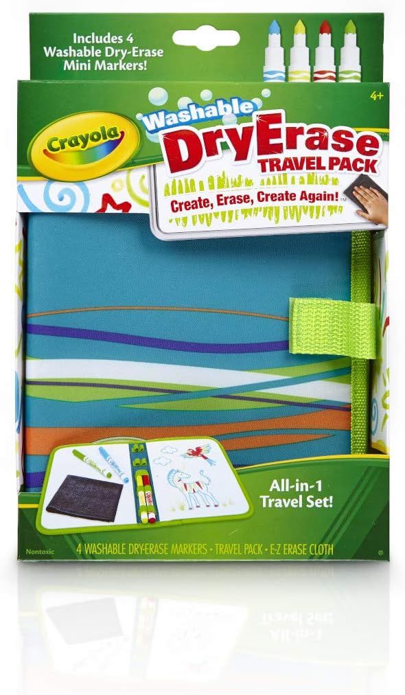 Crayola Washable Dry Erase Travel Pack, Whiteboard for Kids, Ages 4, 5, 6, 7 | Amazon (US)