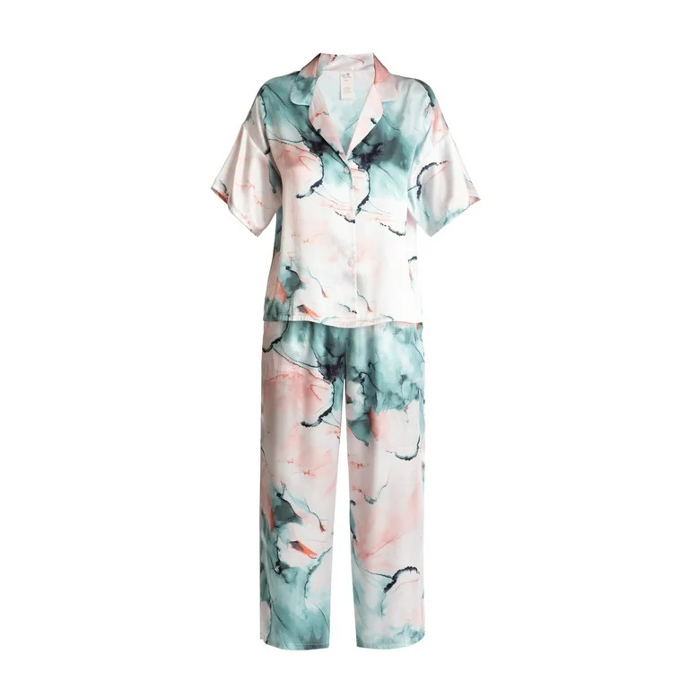 Secret Treasures Women’s and Women’s Plus Crop PJ Set | Walmart (US)