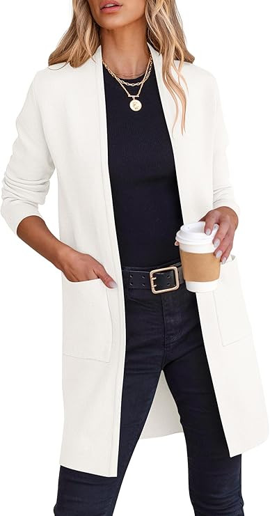 ANRABESS Cardigan Sweater for Women Casual 2025 Fall Fashion Coat Long Sleeve Open Front Knit Coa... | Amazon (US)