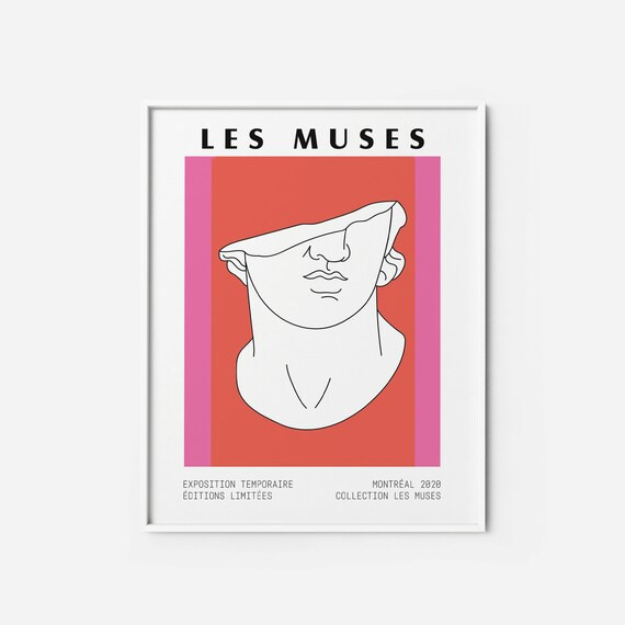 Les Muses 1 PRINTABLE  Greek God bust statue art  Artwork | Etsy | Etsy (US)