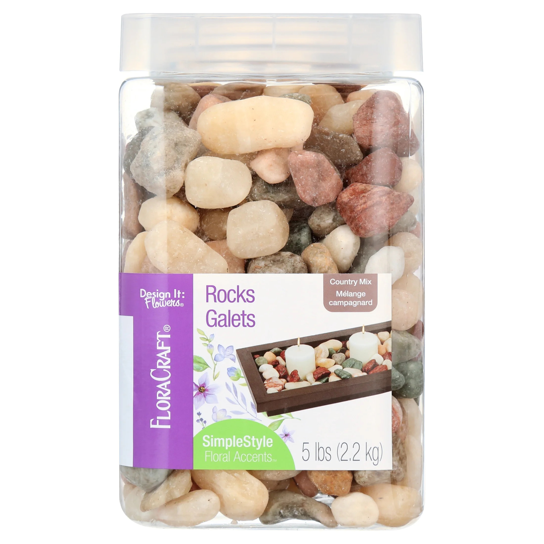 FloraCraft Vase Filler Rocks 5 pound Country Mix | Walmart (US)