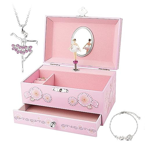 RR ROUND RICH DESIGN Kids Musical Jewelry Box for Girls Pink | Amazon (US)