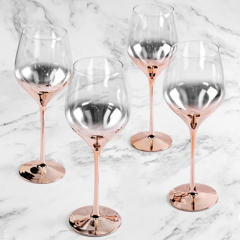 Everly Quinn Ayer 4 - Piece 19oz. Glass All Purpose Wine Glass Glassware Set | Wayfair North America