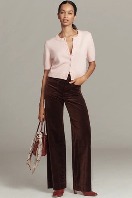 The Colette Full-Length Velvet Pants by Maeve | Anthropologie (US)