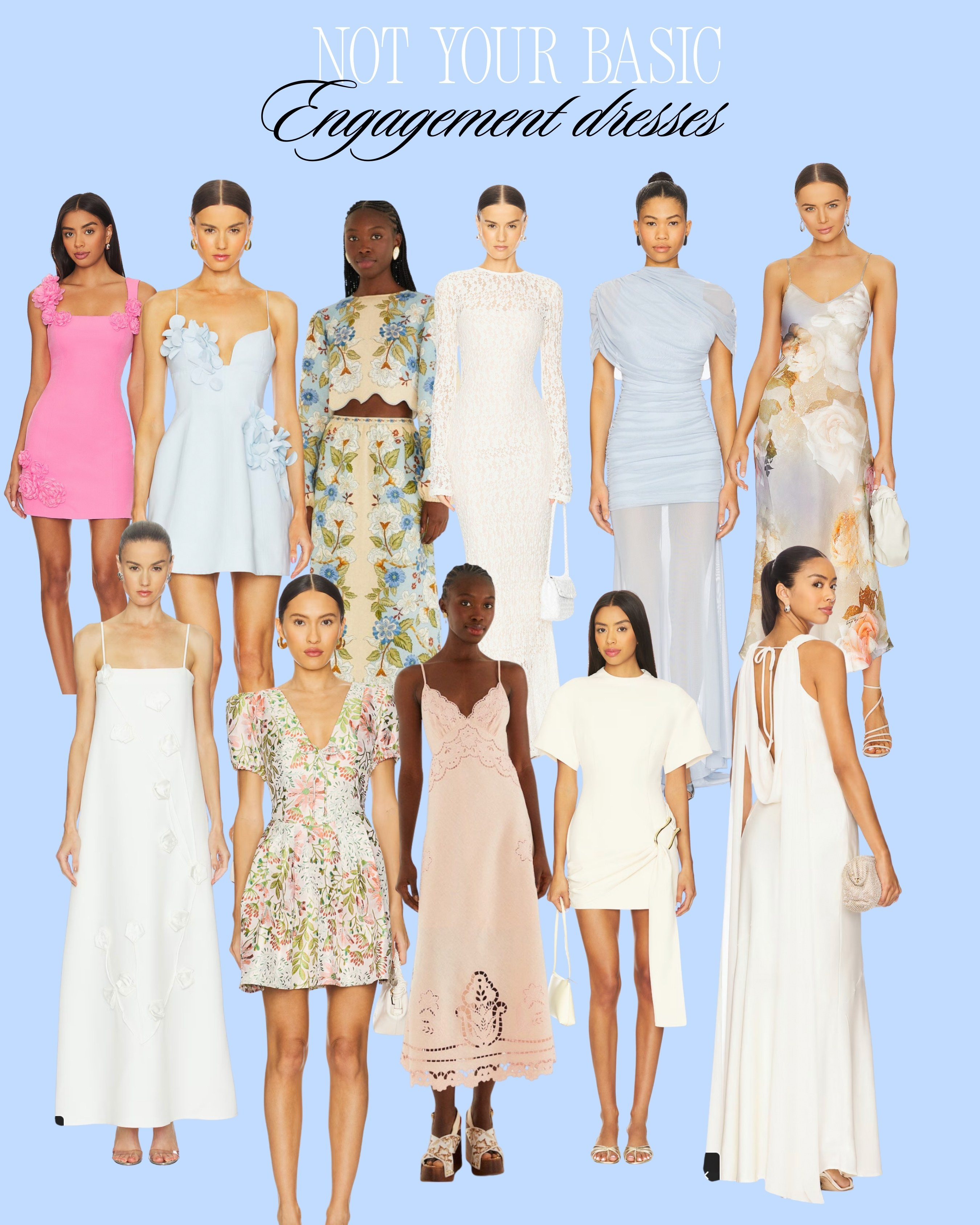 Are you a Bride or a future Bride who just wants something different than everyone else? 

Here's the list of my current favs that I absolutely adore! 

These would be perfect for an engagement dress, engagement picture dress, going to pick out your wedding dress, or even a rehearsal dinner dress.  

 

#LTKWedding