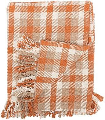 C&F Home Dunmore Plaid Fall Autumn Throw Blanket with Fringe Cotton Machine Washable Soft Cozy fo... | Amazon (US)