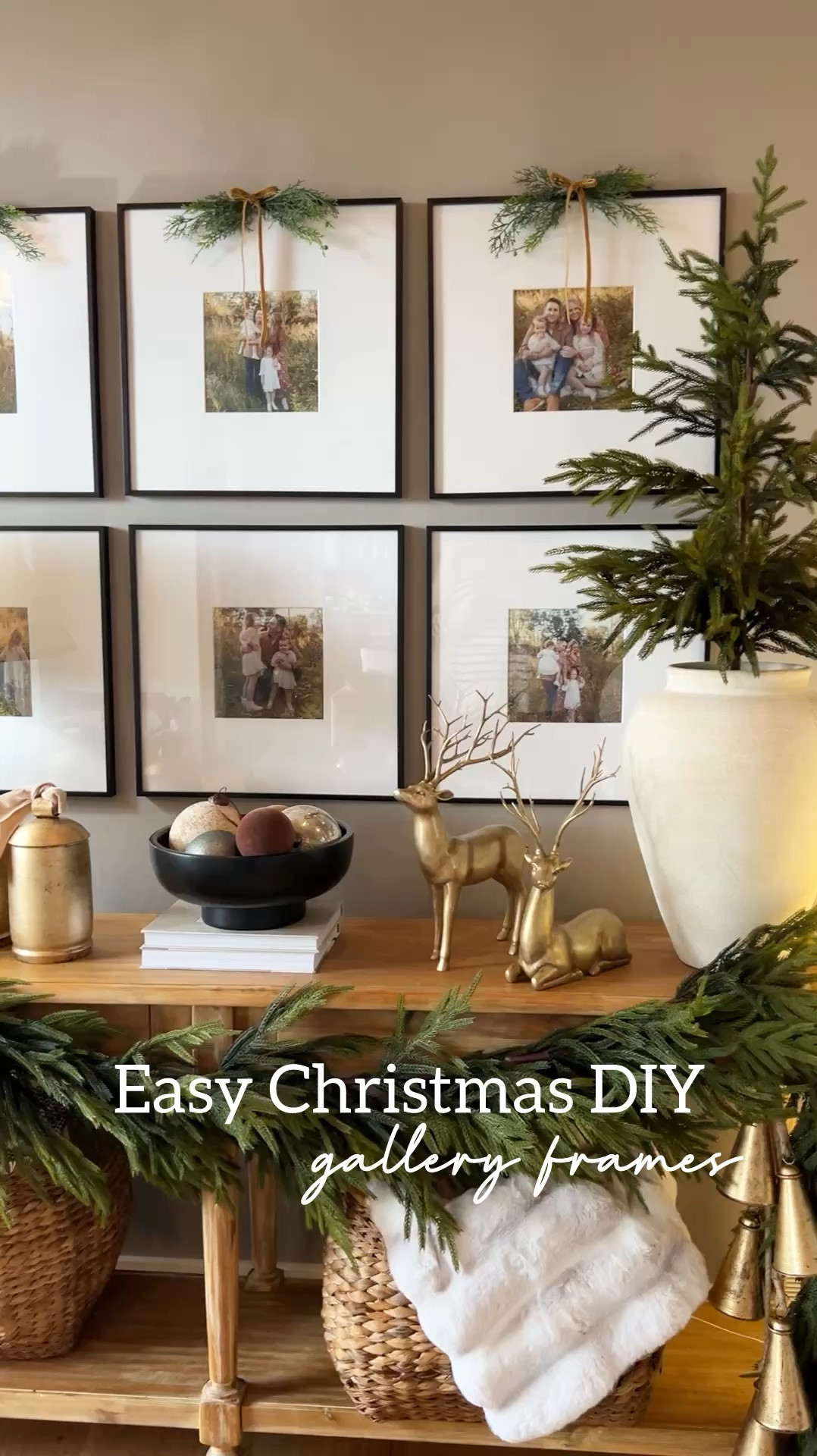 Gallery frame DIY!! 
Console table Christmas decor 

#LTKHoliday #LTKHome #LTKWatchNow