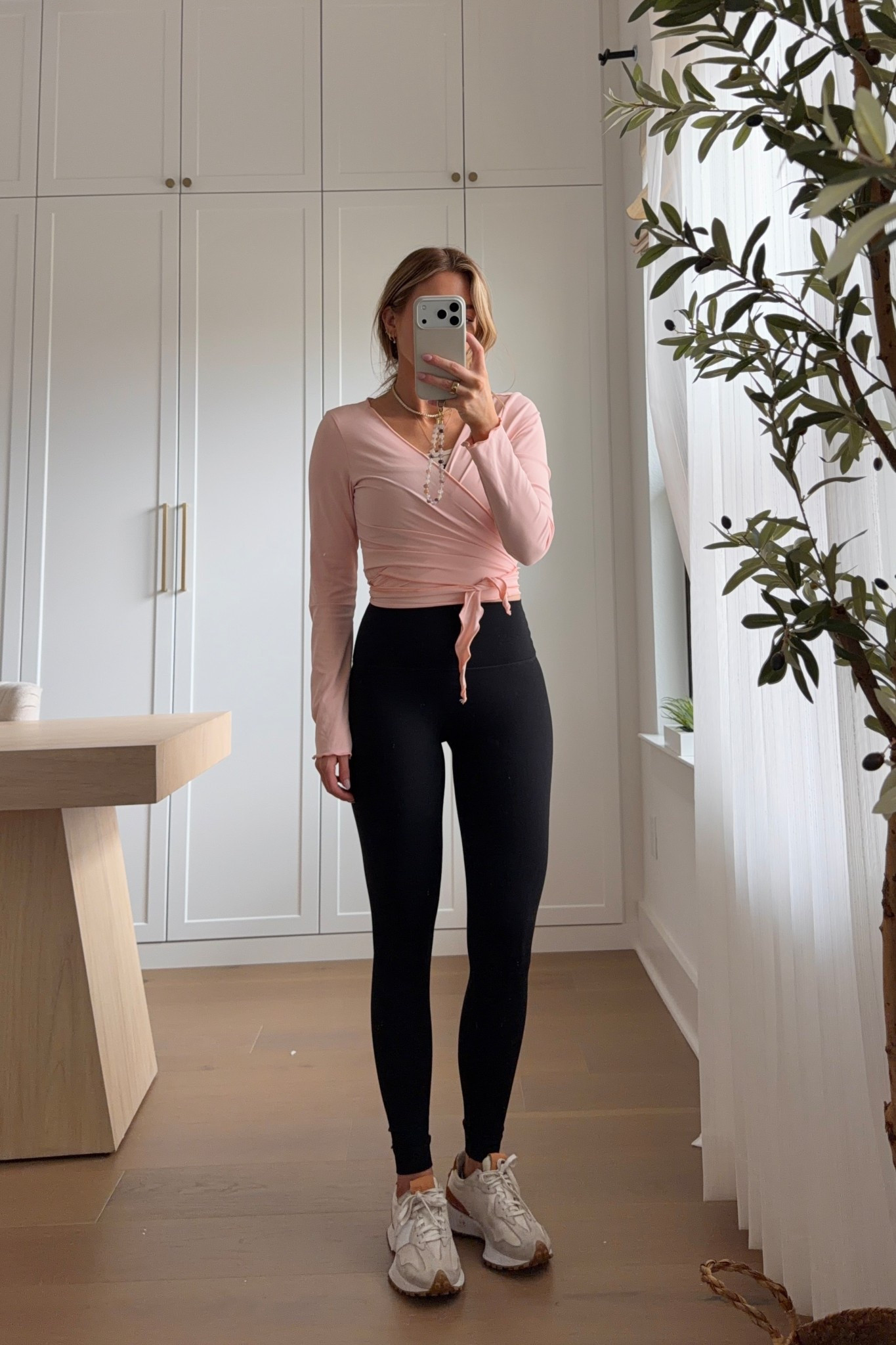 sports bra: xs // legging: small // wrap top: small