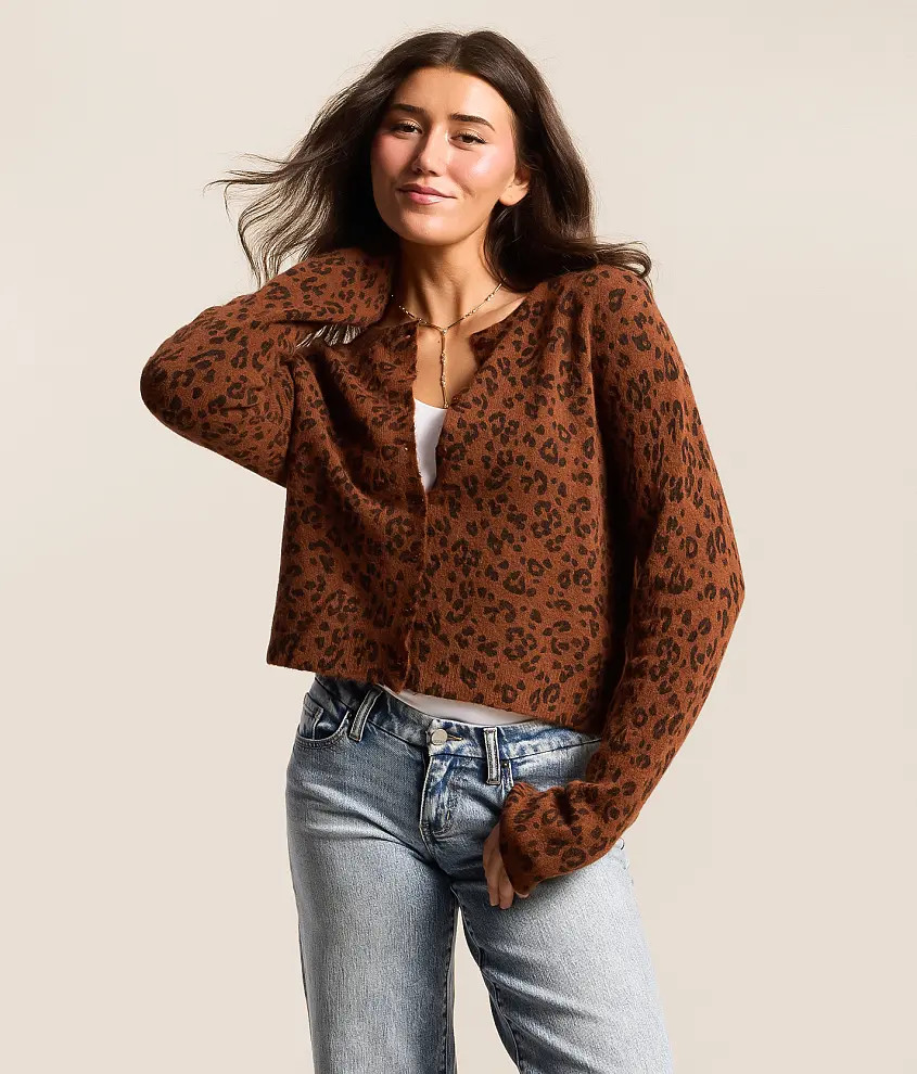 Medina Leopard Cardigan Sweater | Buckle