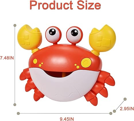 Crab Bath Toys for Toddlers 1-3 2-4 Bathtub Bubble Maker with Music Automatic Kids Bathtub Bubble... | Amazon (US)
