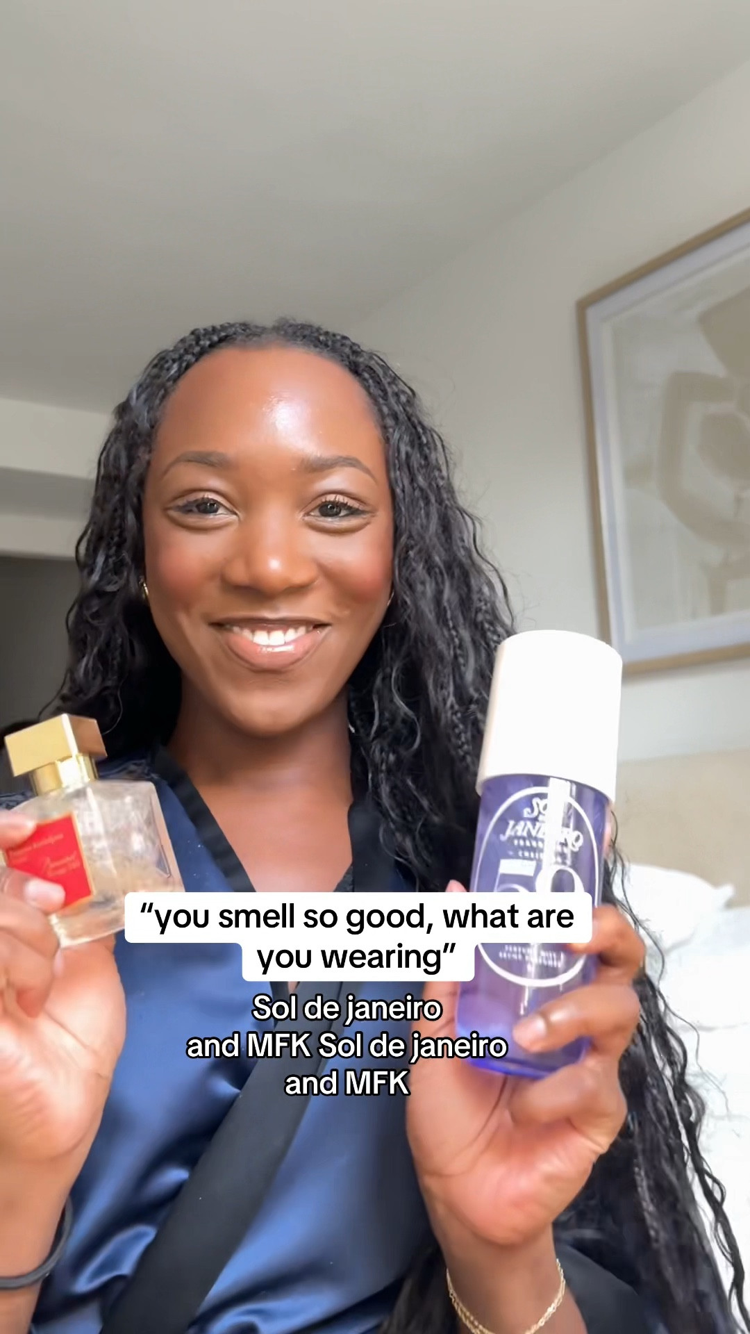 Perfume combination: baccarat rouge 540 + sol de janeiro 59